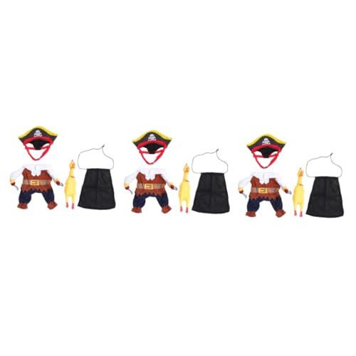 FOMIYES 3-Teiliges Set Haustierpiratenuniform Welpen-Pyjama Outfits Pullover Kleid Kinderpyjamas Haustier-Cosplay-Kostü Piratenanzug für Haustiere außer Form Hundekleidung Requisiten FOMIYES 3-Teiliges Set Haustierpiratenuniform Welpen-Pyjama Outfits Pullover Kleid Kinderpyjamas Haustier-Cosplay-Kostü Piratenanzug für Haustiere außer Form Hundekleidung Requisiten von FOMIYES