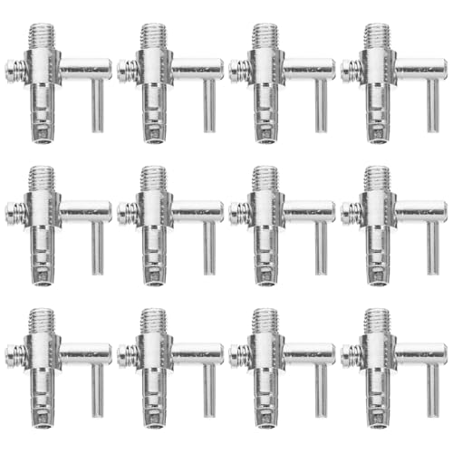 FOMIYES 30 StüCk Aquarium Luftverteiler Mit Einstellbarem Durchflussregelventil, Edelstahl Hebelventil, Kompatibel Mit 4mm AquarienschläUchen, Ideal FüR Sauerstoffzufuhr von FOMIYES