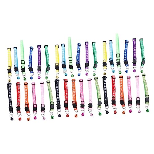 FOMIYES 36 STK Glockenhalsband Für Katzen Dekoratives Katzenhalsband Dekoratives Haustierhalsband Kätzchenhalsband Mit Glocke Neuartiges Hundehalsband Katzen Und Hunde Stoff Schleife von FOMIYES