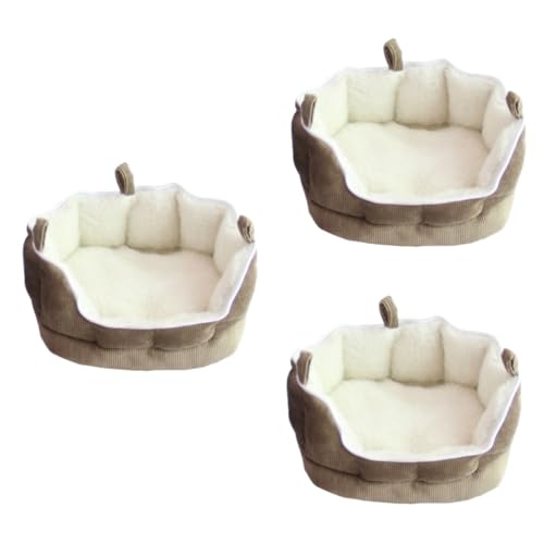 FOMIYES 3stücke Sofa Für Nagetiere Bequeme Hängematte Für Frettchen Meerschweinchen Hamster Und Andere Kleintiere Kaffee Farbe Kuschelig Und Warm Schlafen Und Entspannen von FOMIYES