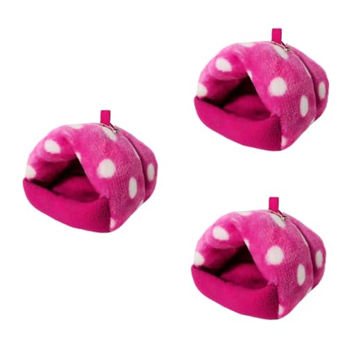FOMIYES 3-teiliges Hamsterbett Für Haustiere Warmes Nest Tierbett Bequeme Schlafcouch Autoreise Weiche Baumwolle Leicht Zu Waschendes Bett von FOMIYES
