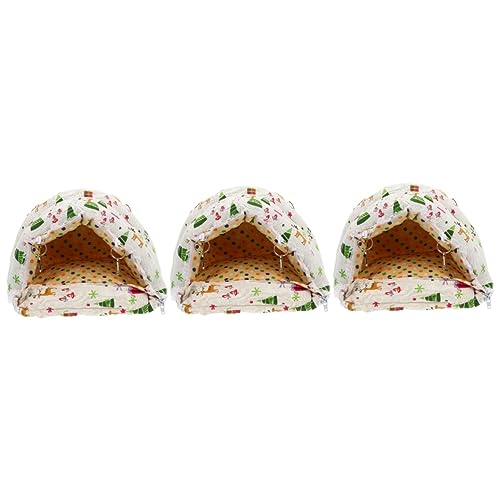 FOMIYES 3 Stücke Entzückende Bett Guinea Pig Hideaway Nest Hamster Cave Zelt Für Wärme Spaß von FOMIYES