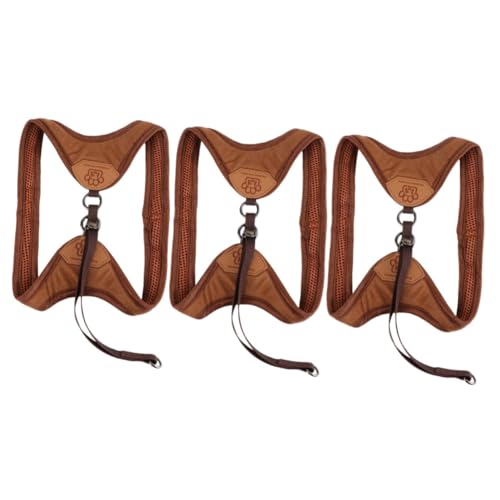 FOMIYES 3stücke Pet Cat Für Hunde Und Katzen Verstellbares Dull Polish Geschirr Mit Traction Rope Kaffee Für Einen Komfortablen Spaziergang von FOMIYES