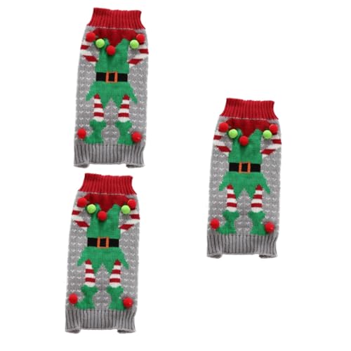 FOMIYES 3-teiliges Hundebekleidungsset Weihnachtspullover Im Clown-Stil Warmer Mantel Für Und Große Hunde Welpenkleidung FOMIYES 3-teiliges Hundebekleidungsset Weihnachtspullover Im Clown-Stil Warmer Mantel Für Und Große Hunde Welpenkleidung von FOMIYES