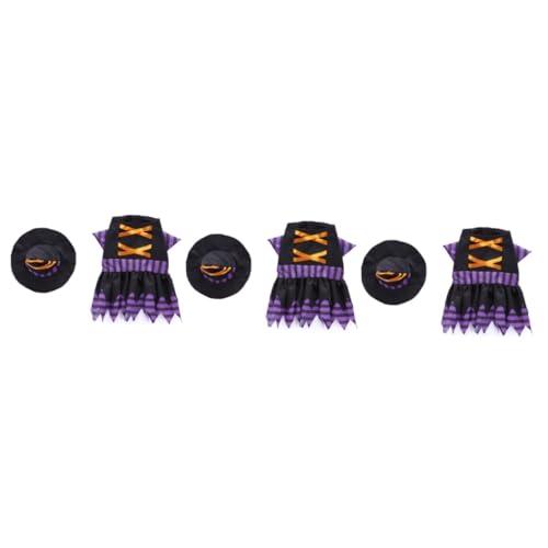 FOMIYES 3-teiliges Hexenkostüm Für Hunde Halloween-Outfits Für Hunde Modische Haustier-partykostüme Einfach Anzuziehendes Design Größe L Für Besondere Anlässe von FOMIYES