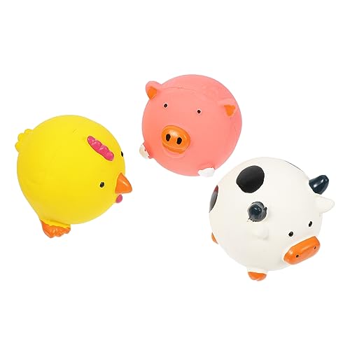 FOMIYES Quietschspielzeug für Hunde 3er-Pack Latex-welpen-beißspielzeug Interaktives Hundespielzeug Buntes Soundspielzeug FOMIYES Quietschspielzeug für Hunde 3er-Pack Latex-welpen-beißspielzeug Interaktives Hundespielzeug Buntes Soundspielzeug von FOMIYES