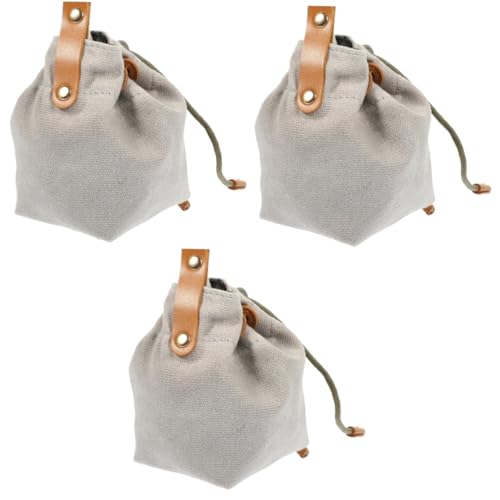 FOMIYES 3st Leckerli-Tasche Für Haustiere Schlüsselbundbehälter Tasche Für Hundeleckereien Handtaschenhalter Handtaschenständer Leinwandhalter Welpe Schnalle Segeltuch Tasche Mit Kordelzug von FOMIYES