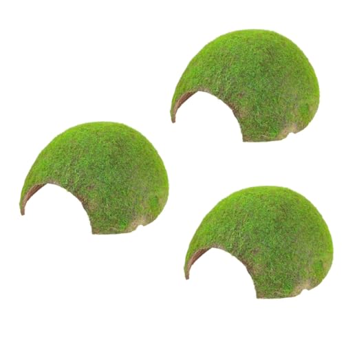 FOMIYES 3 Stücke Coconut Shell Hideout Plattform Für Reptilien Natürliche Moos Schildkröte Decor Für Terrarium von FOMIYES