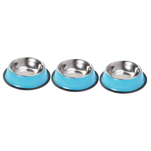 FOMIYES 3 Stücke Edelstahl Tiernahrung Schüssel Hund Schüssel Tabletts rutschfeste Basis 18cm Pet Zubehör Für Katzen FOMIYES 3 Stücke Edelstahl Tiernahrung Schüssel Hund Schüssel Tabletts rutschfeste Basis 18cm Pet Zubehör Für Katzen von FOMIYES