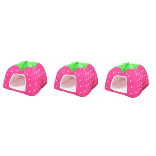 FOMIYES 3St Jurtenzelt Haustierbetthaus Erdbeerbett-Haustierprodukte Katzenbett Hamster-Reisekäfig haustierzelt pet Teepee hundehaus Bett abnehmbares Haustierbett Erdbeernest Katzennest FOMIYES 3St Jurtenzelt Haustierbetthaus Erdbeerbett-Haustierprodukte Katzenbett Hamster-Reisekäfig haustierzelt pet Teepee hundehaus Bett abnehmbares Haustierbett Erdbeernest Katzennest von FOMIYES
