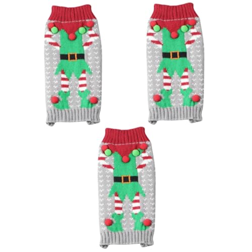 FOMIYES 3st Weihnachts-hundepullover Kätzchen-welpen-Pullover Katze Hundeweihnachtspullover Clown-Pullover Weihnachtlicher Gestrickter Pyjama Hund Ostern Hundekleidung Partybedarf Haustier FOMIYES 3st Weihnachts-hundepullover Kätzchen-welpen-Pullover Katze Hundeweihnachtspullover Clown-Pullover Weihnachtlicher Gestrickter Pyjama Hund Ostern Hundekleidung Partybedarf Haustier von FOMIYES