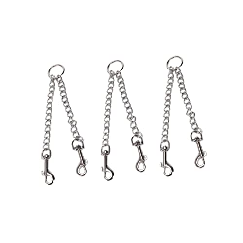 FOMIYES Doppelendige Hundekette 3-teilig Training für Hunde 360° Metallschnalle Seil Hund Silber Farbe Zum Spazierengehen FOMIYES Doppelendige Hundekette 3-teilig Training für Hunde 360° Metallschnalle Seil Hund Silber Farbe Zum Spazierengehen von FOMIYES