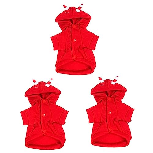 FOMIYES Welpenkleidung 3St Hundekotschaufel Welpen-Teufel-Kostü Welpe Halloween Kleidung warme Hoodies Hunde-Hoodie Welpen-Hoodie Bichon Frise Jacke mit Hut Kapuzenpullover rot FOMIYES Welpenkleidung 3St Hundekotschaufel Welpen-Teufel-Kostü Welpe Halloween Kleidung warme Hoodies Hunde-Hoodie Welpen-Hoodie Bichon Frise Jacke mit Hut Kapuzenpullover rot von FOMIYES