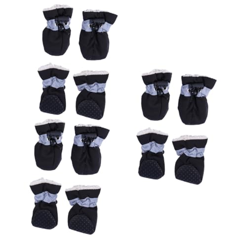 FOMIYES 3 Stück Hundeschuhe Warme Haustierschuhe Elastisches Band Tragbar Für Bis Große Hunde Größe 7 Schwarz FOMIYES 3 Stück Hundeschuhe Warme Haustierschuhe Elastisches Band Tragbar Für Bis Große Hunde Größe 7 Schwarz von FOMIYES