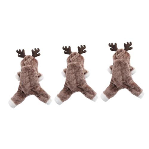 FOMIYES 3St Wintermantel Kleider für den Winter Weihnachts-Rentier-Cosplay-Outfit Hund Winter Overall Winter-Sweatshirt Kapuzenpullover für Hunde Haustier Hund Kleidung Haustier-Outfit FOMIYES 3St Wintermantel Kleider für den Winter Weihnachts-Rentier-Cosplay-Outfit Hund Winter Overall Winter-Sweatshirt Kapuzenpullover für Hunde Haustier Hund Kleidung Haustier-Outfit von FOMIYES