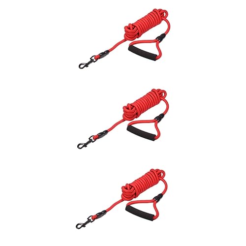 FOMIYES 3-teiliges Seil Für Hunde Haustier-transportkabel Spaziergang Und Kontrolle Nylon-Leine Bequemer Griff Und Starke Nähte Rot von FOMIYES