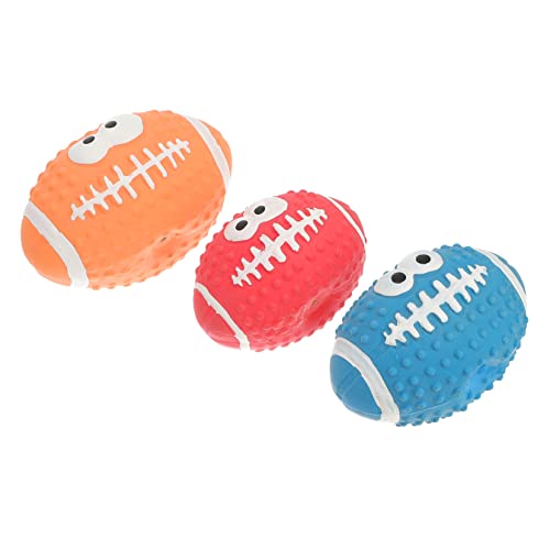 FOMIYES Quietsch-Rugby Aus Latex 3er-Pack Interaktives Hundespielzeug Ideal Zum Spielen Und Für Die Geistige Gesundheit Kleiner Hunde Zufällige Farbe FOMIYES Quietsch-Rugby Aus Latex 3er-Pack Interaktives Hundespielzeug Ideal Zum Spielen Und Für Die Geistige Gesundheit Kleiner Hunde Zufällige Farbe von FOMIYES