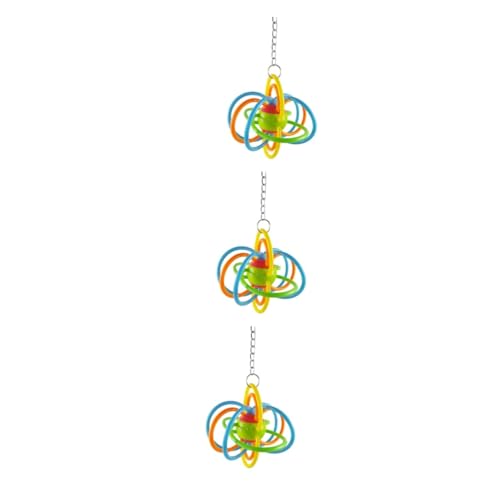 FOMIYES 3 Stücke Nymphensittich Spielzeug Bunte Vogel Spielzeug Papagei Glocke Metall Acryl Material FOMIYES 3 Stücke Nymphensittich Spielzeug Bunte Vogel Spielzeug Papagei Glocke Metall Acryl Material von FOMIYES