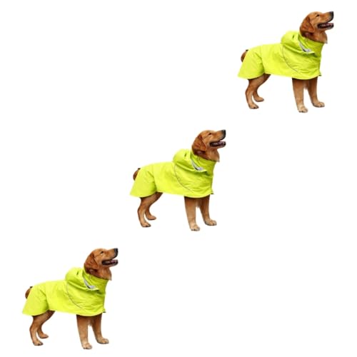 FOMIYES 3St Regen Anzug Hunde-Regen-Hoodie Löwentanz-Hundekostüm Regenschutz Regenjacke Poncho Hund Regen Slicker Regenkleidung für Haustiere einstellbar mittlere bis große Hunde Jacken von FOMIYES