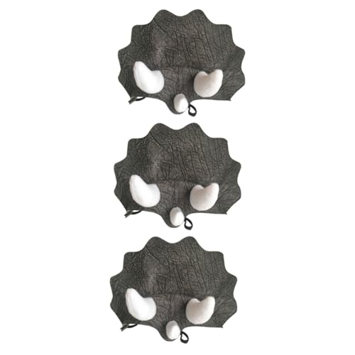 FOMIYES 3stücke Pet Triceratops Hut Für Hunde Verstellbare Dinosaurier Kopfbedeckung Für Kostüme Und Festivals Bequemes Material Für Haustiere Für Halloween Und Cosplay-Partys von FOMIYES