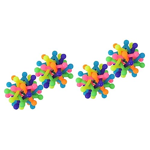 FOMIYES 4stücke Kauspielzeug Für Hunde Gummiball Mit Glockengeräusch Regenbogen-Design Educational Und Für Kleine Haustiere Spielzeug Für Hause FOMIYES 4stücke Kauspielzeug Für Hunde Gummiball Mit Glockengeräusch Regenbogen-Design Educational Und Für Kleine Haustiere Spielzeug Für Hause von FOMIYES