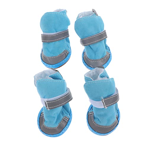 FOMIYES 4 Stück Haustierschuhe Hundeschuhe Sherpa Welpenschuhe FOMIYES 4 Stück Haustierschuhe Hundeschuhe Sherpa Welpenschuhe von FOMIYES
