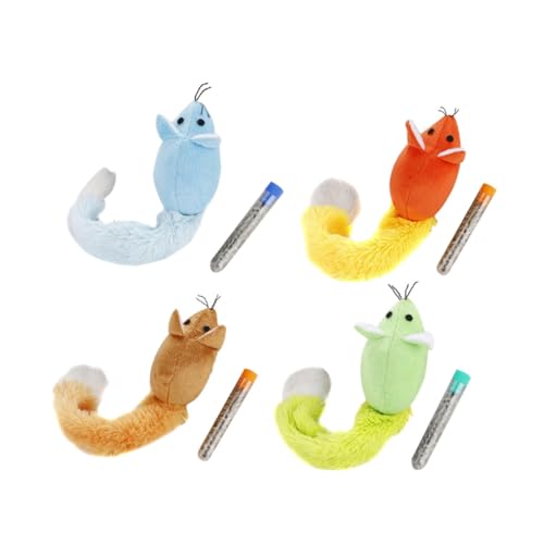 FOMIYES Plüsch Katze Spielzeug Set 4 Stücke Mäuse Interaktive Spielzeug für Katzen Bunte FOMIYES Plüsch Katze Spielzeug Set 4 Stücke Mäuse Interaktive Spielzeug für Katzen Bunte von FOMIYES