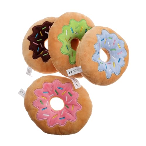 FOMIYES 4 Stücke Quietschende Hund Plüsch Spielzeug Donuts für Haustier Kauen Aktive Spielzeug für Welpen FOMIYES 4 Stücke Quietschende Hund Plüsch Spielzeug Donuts für Haustier Kauen Aktive Spielzeug für Welpen von FOMIYES