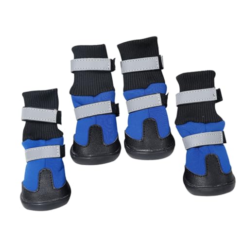 FOMIYES 4 Stück Schneestiefel Für Haustiere Verstellbare Hundestiefel Mit Kordelzug Jacke Für Kleine Hunde Wanderschuhe Für Haustiere Welpenschuhe Hund Sandalen Pfote Persenning rutschfest von FOMIYES