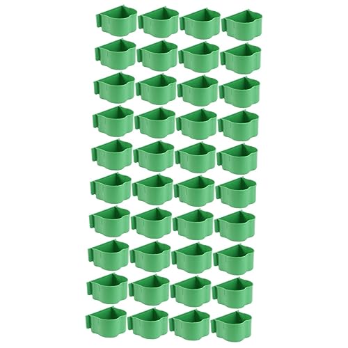 FOMIYES 40 STK Vogelfutternapf Trinkbrunnen Für Haustiere Käfig-Halbschale Wachteltränke Wachtel-Feeder Kaninchenkäfig Vogel Fütterer Papagei Wasserbecher Wildvogel Fenster Plastik von FOMIYES