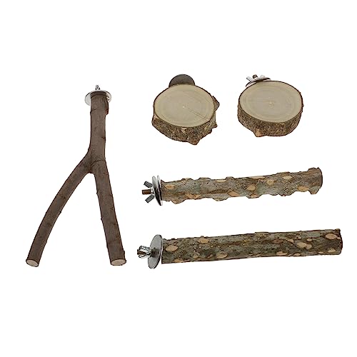 FOMIYES 5stücke Holz-papageiständer Stabile Sitzstangen Für Vögel Langlebige Vogelspielzeuge Aus Hochwertigem Material Installieren Für Papageien Und Nymphensittiche von FOMIYES