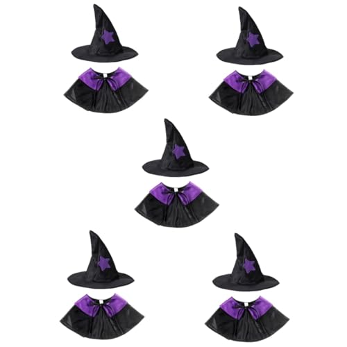 FOMIYES 5 Sets Leichtes Bequemes Halloween-kostüm Für Hunde Und Katzen Atmungsaktives Umhang- Und Hut-Set Für Festliche Anlässe von FOMIYES