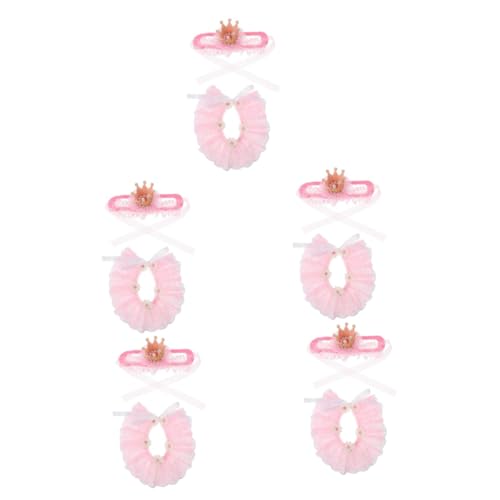 FOMIYES 5 Sets Entzückendes Haustier-Geburtstagsgeschenk Kätzchen-Halsband Und Hut-Set Dekorative Spitzen-Krawatte Für Hunde FOMIYES 5 Sets Entzückendes Haustier-Geburtstagsgeschenk Kätzchen-Halsband Und Hut-Set Dekorative Spitzen-Krawatte Für Hunde von FOMIYES