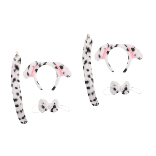 FOMIYES 5 Sätze Pudding -Hund -Stirnband -Set für Zubehör Haarband Kostüm-Welpenohren-Stirnband Tier Stirnband Fliege Kostüm Ohren und Schwanzprop Plüsch von FOMIYES