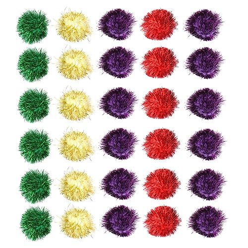 FOMIYES 50 Stück Haustier Spielzeug Katzenbälle Kauspielzeug für Katzen Pompons Spielzeuge Katze Lametta Ball Zubehör für Katzenspielzeug die Katze metallische Linie Katzen-Teaser Bommel FOMIYES 50 Stück Haustier Spielzeug Katzenbälle Kauspielzeug für Katzen Pompons Spielzeuge Katze Lametta Ball Zubehör für Katzenspielzeug die Katze metallische Linie Katzen-Teaser Bommel von FOMIYES