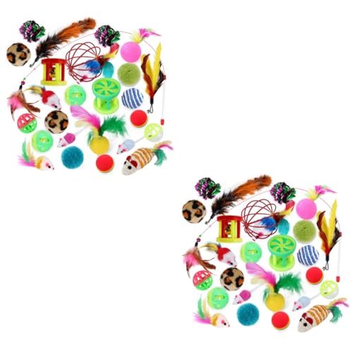 FOMIYES 52 STK Hund Kätzchen Spielzeug Knisterbälle Spielzeug Für Haustiere Katzenspielzeugbälle Spielzeug Für Kätzchen Katzenspielzeug-sortiment Feder Glocke Kugel FOMIYES 52 STK Hund Kätzchen Spielzeug Knisterbälle Spielzeug Für Haustiere Katzenspielzeugbälle Spielzeug Für Kätzchen Katzenspielzeug-sortiment Feder Glocke Kugel von FOMIYES