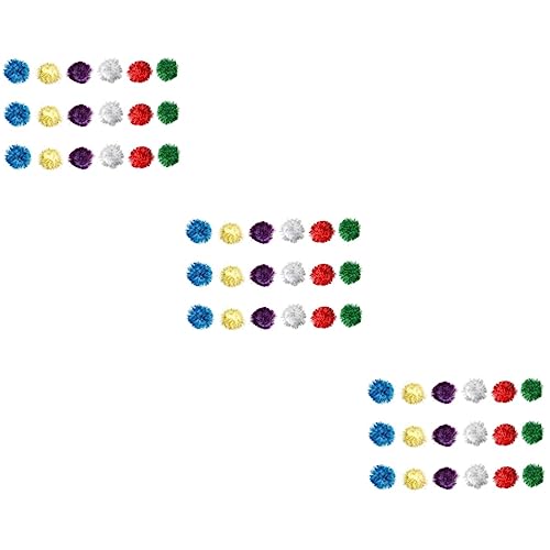 FOMIYES 54 STK Katzenspielzeug Glitter Ball Katze Glitzerkugeln Spielzeuge Katzen-Lametta-bälle Kätzchen Lametta Bälle Katzenminze-Spielzeug Katzenbedarf Lieferungen Metall Kaschmir von FOMIYES