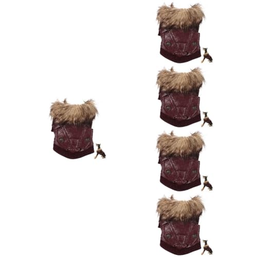 FOMIYES 5St warme Hundejacke Cosplay-Kostüme Hundemantel Welpenkleidung Mäntel Winddichte Hundekleidung Warmhaltende Hundebekleidung atmungsaktiv einstellen der Hund Haustier-Outfit Plüsch von FOMIYES