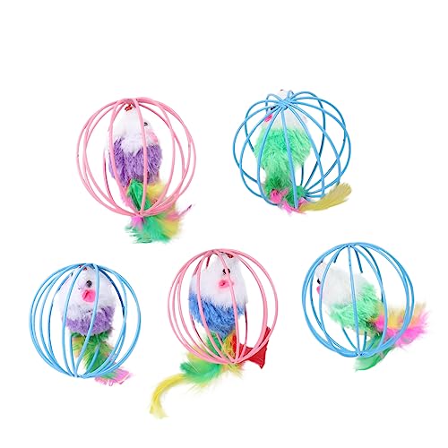 FOMIYES -katzenspielzeug-Set 5-teilig Käfigförmige Bälle Katzenspielzeug Mäuse Katzenspielbälle Zufällige Farbe FOMIYES -katzenspielzeug-Set 5-teilig Käfigförmige Bälle Katzenspielzeug Mäuse Katzenspielbälle Zufällige Farbe von FOMIYES