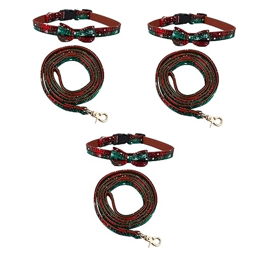 FOMIYES 6 STK Haustierhalsband Weihnachtskragen Weihnachtshalskette Für Hunde Weihnachtskatzenhalsbandhalskette Haustier Halskette Welpen Leine Tuch Weihnachten von FOMIYES