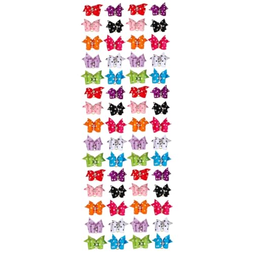 FOMIYES 3 Sets Tierhaarschleifen Für Hunde Wiederverwendbare Tierhaarschleifen Für Katzen Und Hunde Haarschleifen Mit Schleife Elastisches Gummiband 20 Stück X 3 von FOMIYES