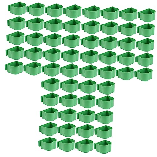 FOMIYES 3 Sets Futterspender Für Vögel Käfig Futterbox Armeegrün Ersatzschüssel Für Käfig Einfaches Nachfüllen Langlebiges Material 20 Stück * 3 von FOMIYES