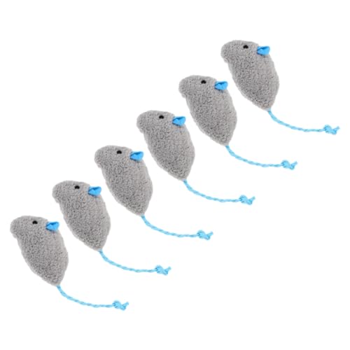 FOMIYES 6st Trainingsspielzeug Zahnspielzeug Für Katzen Kauspielzeug Für Katzen Interaktives Katzenspielzeug Mit Mäusen Mäuse Für Katzen Plüsch Backenzahn Kätzchen Liefert Blauer FOMIYES 6st Trainingsspielzeug Zahnspielzeug Für Katzen Kauspielzeug Für Katzen Interaktives Katzenspielzeug Mit Mäusen Mäuse Für Katzen Plüsch Backenzahn Kätzchen Liefert Blauer von FOMIYES