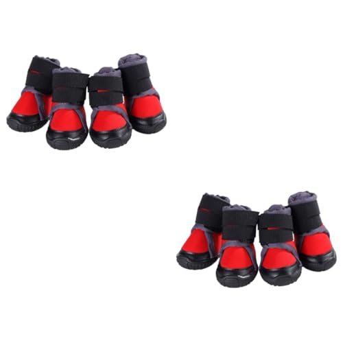 FOMIYES 2 Sets Warme Hundeschuhe Für Den Außenbereich Für Haustiere Atmungsaktives Material Größe 45 Rot 4 Stück X 2 FOMIYES 2 Sets Warme Hundeschuhe Für Den Außenbereich Für Haustiere Atmungsaktives Material Größe 45 Rot 4 Stück X 2 von FOMIYES