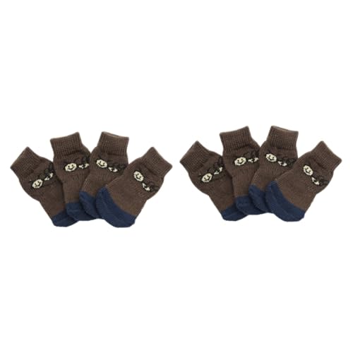FOMIYES 2 Sets Haustier-baumwollsocken Für Hunde Und Katzen Ohne Cartoon-Aufdruck Größe L Hundesocken Katzensocken Für Sicheres Klettern 4 Stück X 2 von FOMIYES
