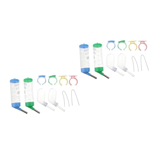 FOMIYES 2 Sets Praktische Kleintier-wasserflasche für Hamster Meerschweinchen Zur Einfachen Beobachtung Einfach Zu Verwendende Haustier-trinkflasche 4 Stück von FOMIYES