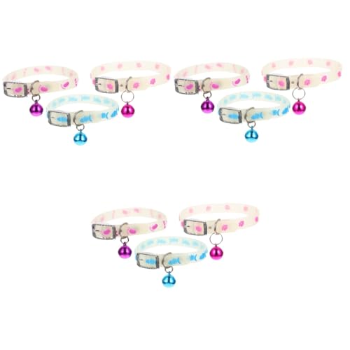 FOMIYES 9 STK Fluoreszierendes Haustierhalsband abbrechbare katzenhalsbänder Welpenhalsband einleuchten glühen Halskette Nachtkragen fluoreszierender Kragen reflektierend LED Kieselgel von FOMIYES