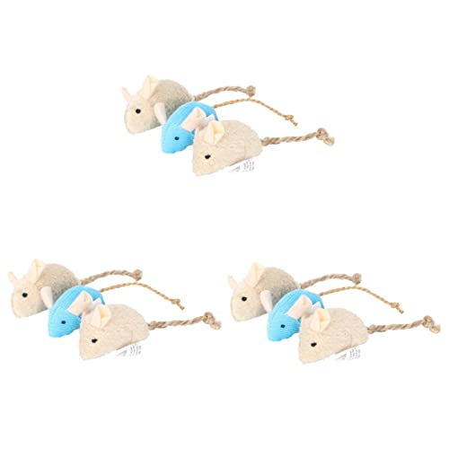 FOMIYES 9stücke Interaktive Katzen Spielzeug Mäuse Aus Plüsch Realistische Mini-mäuse Beige Und Blau Für Kätzchen Fördert Spieltrieb Und Schützt Möbel FOMIYES 9stücke Interaktive Katzen Spielzeug Mäuse Aus Plüsch Realistische Mini-mäuse Beige Und Blau Für Kätzchen Fördert Spieltrieb Und Schützt Möbel von FOMIYES