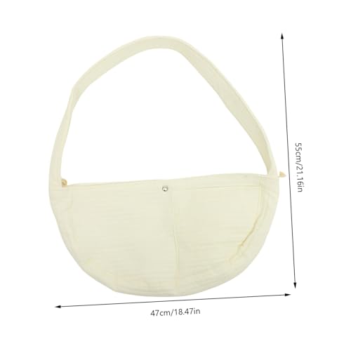 FOMIYES Atmungsaktive Leichte Katzen Tragetasche aus Canvas mit Breitem Schultergurt Sicherer Transportbeutel für Kleine Haustiere zum Spaziergang Shopping und Outdoor aktivitäten von FOMIYES