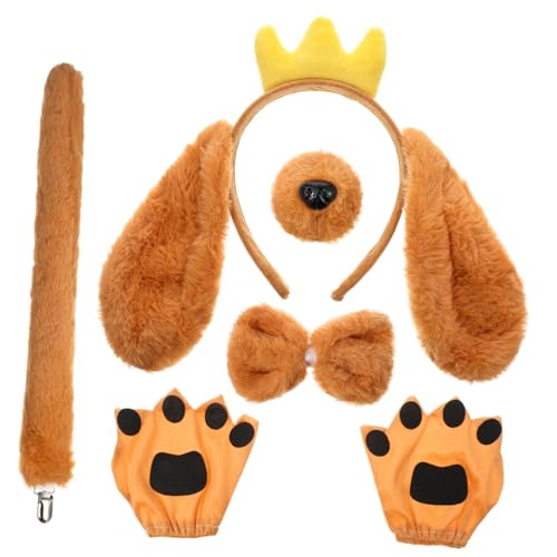 FOMIYES Fluffy Hundekostüm mit Verstellbarem Hundekopfschmuck und Pfotenhandschuhen Niedliche Cosplay Party Accessoires für Hunde Vielseitig Hautfreundlich und Wiederverwendbar FOMIYES Fluffy Hundekostüm mit Verstellbarem Hundekopfschmuck und Pfotenhandschuhen Niedliche Cosplay Party Accessoires für Hunde Vielseitig Hautfreundlich und Wiederverwendbar von FOMIYES